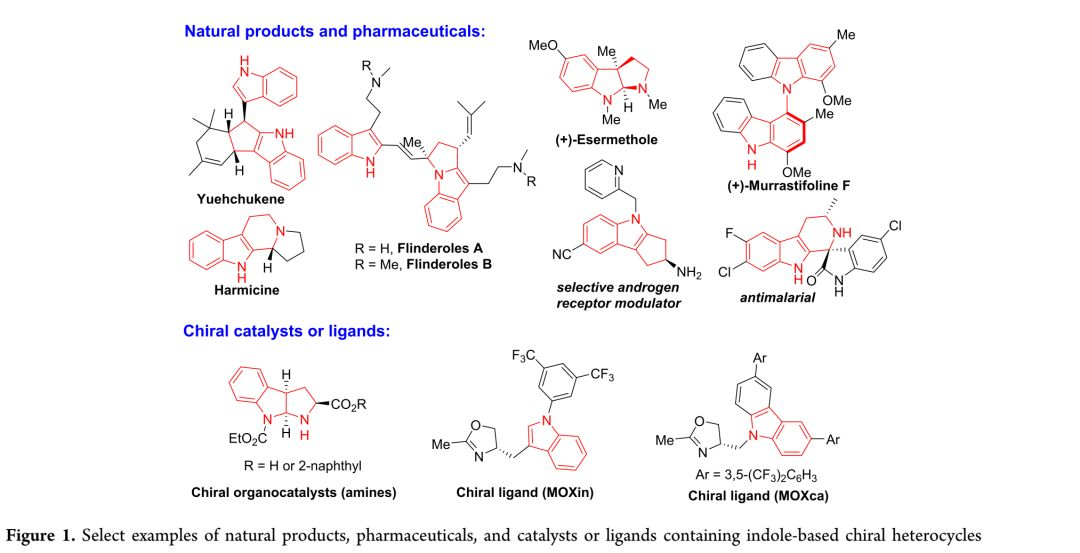 Acc. Chem. Res.：有機催化不對稱合成含吲哚結(jié)構(gòu)的手性雜環(huán)化合物：策略、反應和延伸