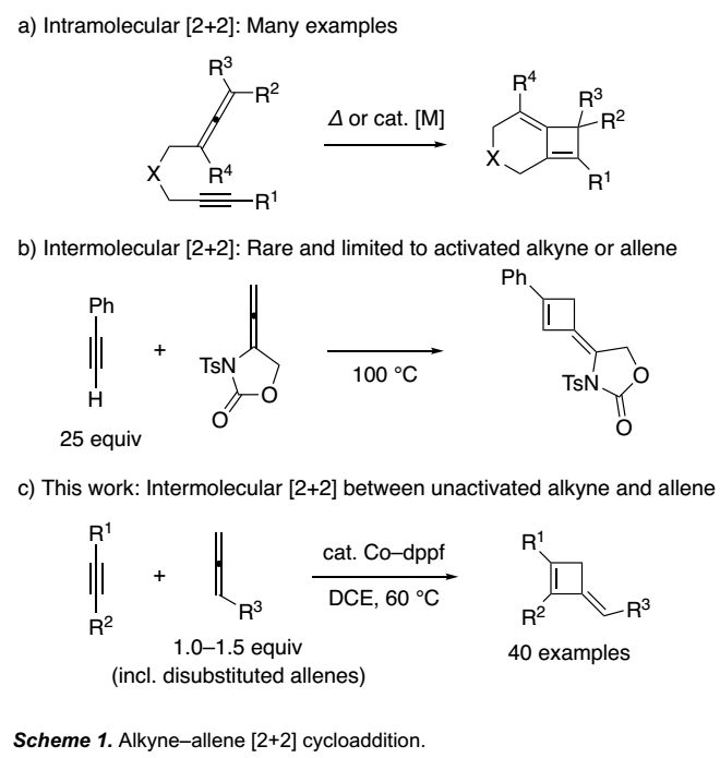 Angew：南洋理工大學Yoshikai課題組實現Co催化炔烴和烯烴的分子間[2+2]環加成