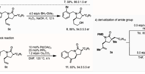 Angew. Chem. ：非活化烯烴的去對稱化雙碳官能團化反應——含多個手性中心γ-內酰胺的快速合成