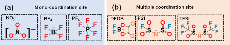 Angew. Chem. ：富陰離子配位電解液中的陰離子配位拓撲設計對鋰離子傳質效率影響的普適性規律