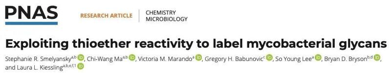 PNAS | 利用硫醚反應(yīng)性標(biāo)記結(jié)核分枝桿菌糖質(zhì)
