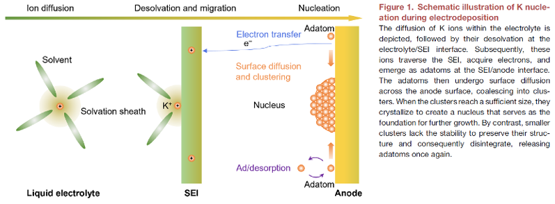 徐楊課題組Joule綜述論文：從能量學與動力學出發，解讀鉀金屬沉積的機理