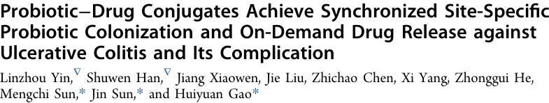 J. Am. Chem. Soc. | 益生菌-藥物偶聯實現位點特異性定植和藥物釋放