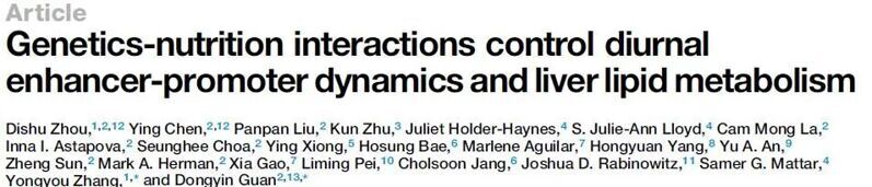 Cell Metab. | 遺傳與營養(yǎng)通過調(diào)控晝夜節(jié)律影響肝臟脂代謝