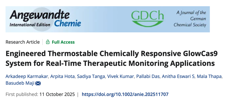 Angew. Chem. Int. Ed. | 工程化化學響應型GlowCas9系統用于實時治療監測應用