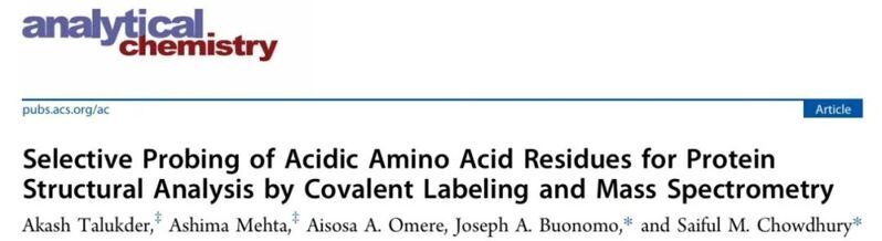 Anal. Chem. | 針對蛋白質羧基的新型共價選擇性標記探針