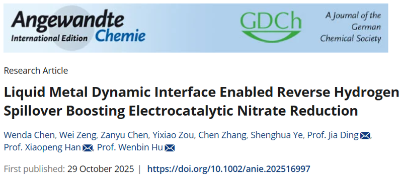 液態金屬催化新突破！天津大胡文彬/韓曉鵬/丁佳，最新Angew！